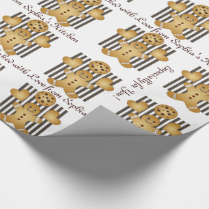 Papier Cadeau Cute Cute Gingerbread Homme Cookie