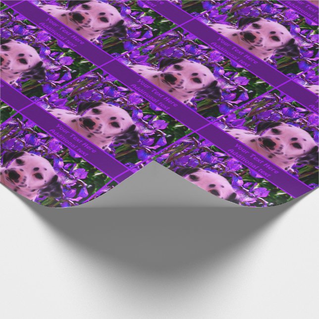 Papier Cadeau Cute Dalmatien Chien Chien Chien Chien Personnalis (Coin)