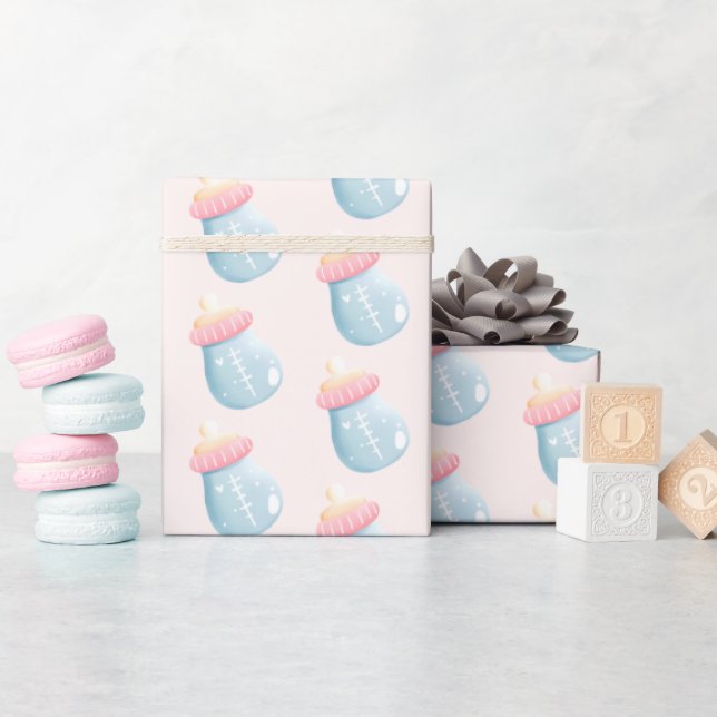 Papier Cadeau Cute de Bottle (Baby Shower)