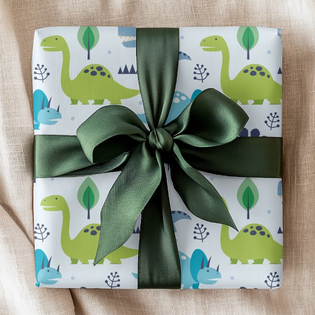 Papier Cadeau Cute Dinosaur Motif pour enfants (Créateur téléchargé)