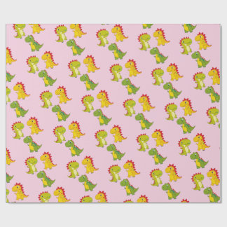 Papier Cadeau Cute Dinosaures sans couture motif