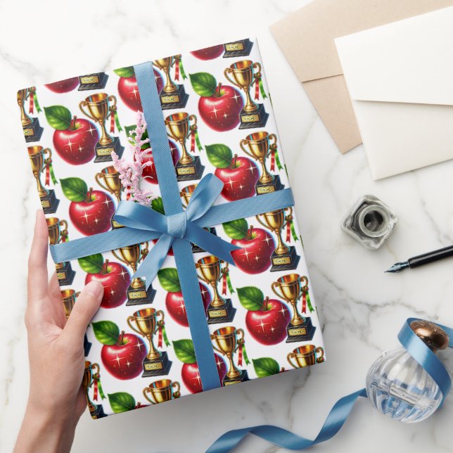 Papier Cadeau Cute enseignant carrelé motif (Cadeaux)