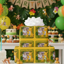 Cute Giraffe Anniversaire Photo personnalisable