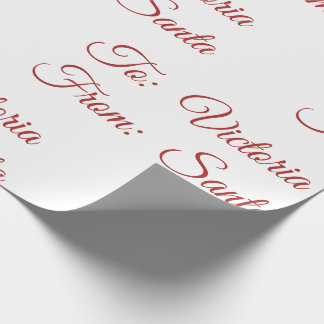 Papier Cadeau Cute Holiday Christmas To And From Personalized