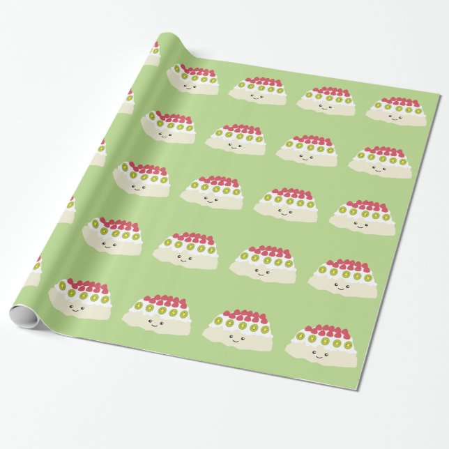 Papier Cadeau Cute Kawaii Pavlova (Déroulé)
