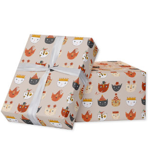 Papier Cadeau Cute Kitty Chat