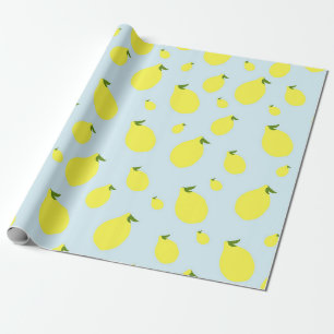Papier Cadeau Cute Lemons Citrus Motif Baby shower