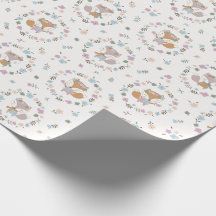 Cute Little Fall Fox avec des fleurs aux couleurs