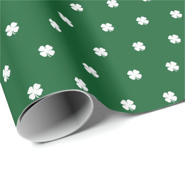 Papier Cadeau Cute Moderne Simple Vert foncé Clair Clair Clair (Coin rond)