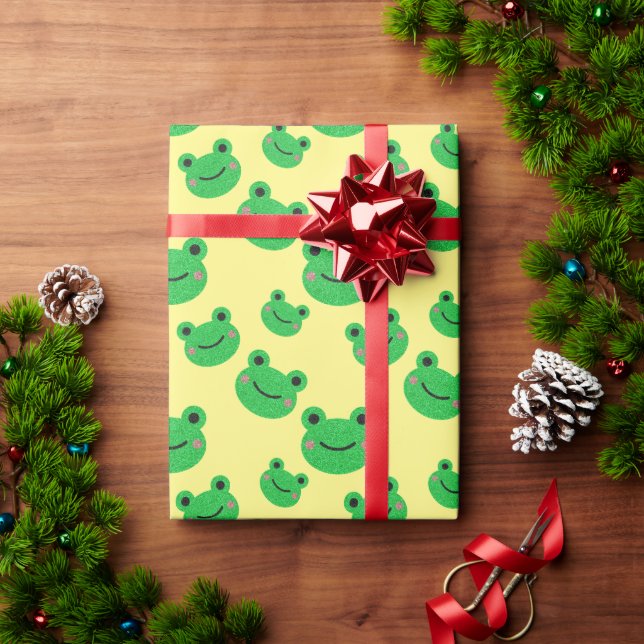 Papier Cadeau Cute Motif de grenouille (Cadeau de vacances)