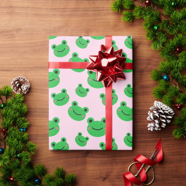 Papier Cadeau Cute Motif de grenouille (Cadeau de vacances)