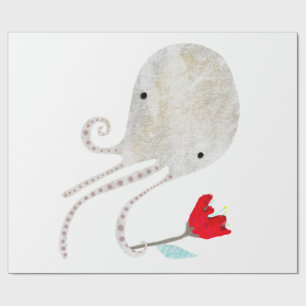 Papier Cadeau Cute Octopus Mélange Media Art