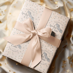 Papier Cadeau Cute Orange Éffrayante Cute Octobre Baby shower