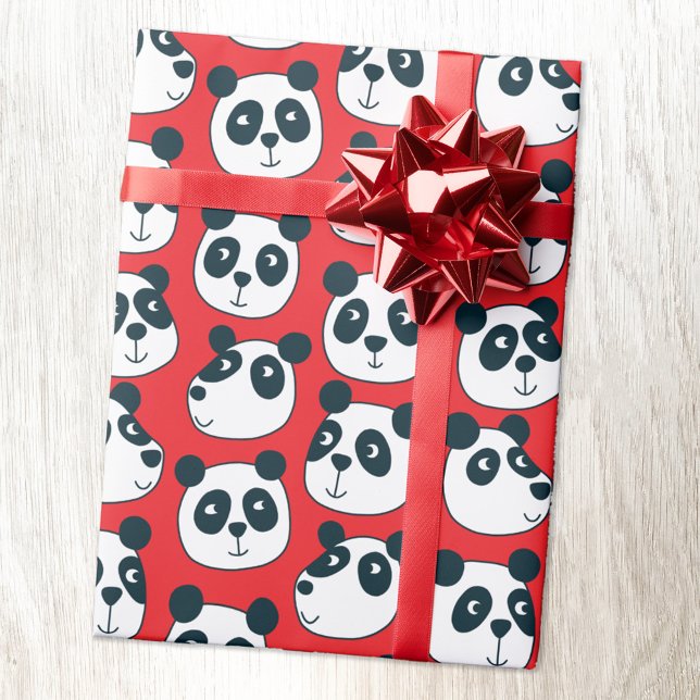 Papier Cadeau Cute ours Panda (Cute panda bear animal wrapping paper roll)