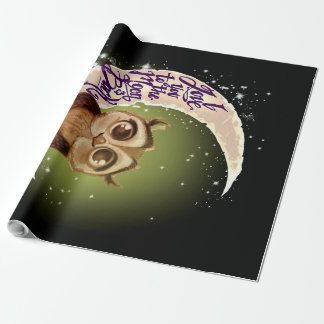 Papier Cadeau Cute Owl Fleece Blanket Je T'Aime À La Lune Et