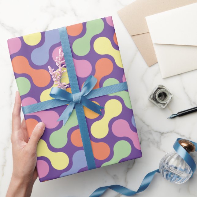 Papier Cadeau Cute Pastel Abstrait Candy Blob Motif (Cadeaux)
