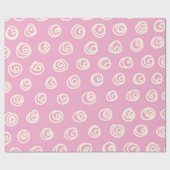 Papier Cadeau Cute Pastel Swirls - Motif Abstrait Print Wrappi (Plat)