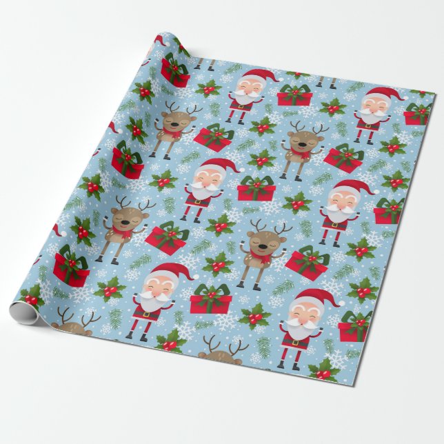 Papier Cadeau Cute Père Noël (Déroulé)