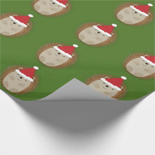 Papier Cadeau Cute Père Noël Hedgehog