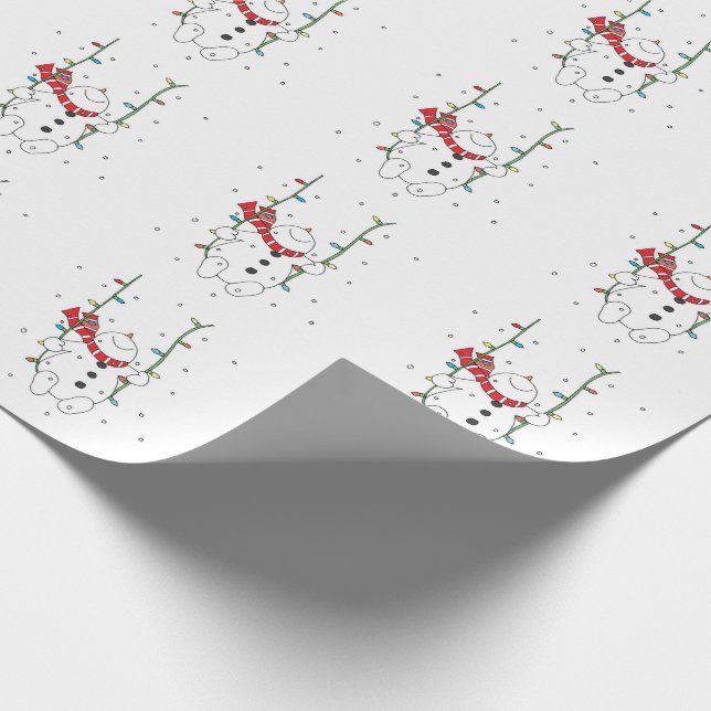 Papier Cadeau Cute Snowman (Coin)