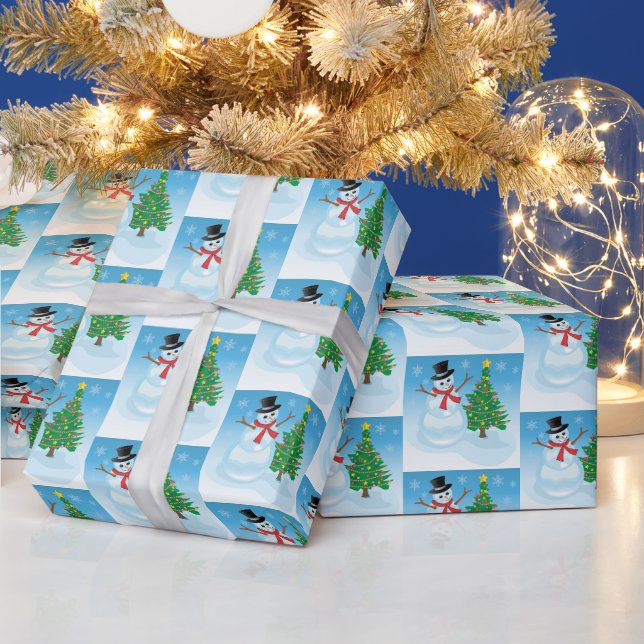 Papier Cadeau Cute Snowman (Vacances)