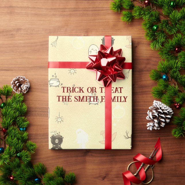 Papier Cadeau Cute Spooktacular Halloween Party (Cadeau de vacances)