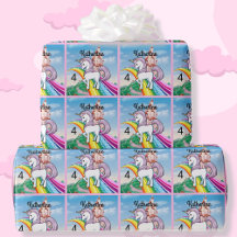 Cute UNICORN Anniversaire Personnaliser le nom de 