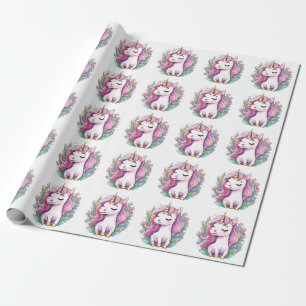 Papier Cadeau Cute Unicorn Cool Unicorn positif