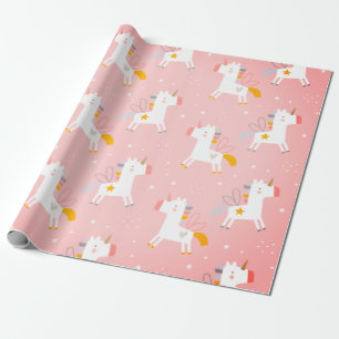 Papier Cadeau Cute Unicorn imprimé