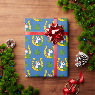Papier Cadeau Cute Unicorn sur le Motif de la Saint Patrick