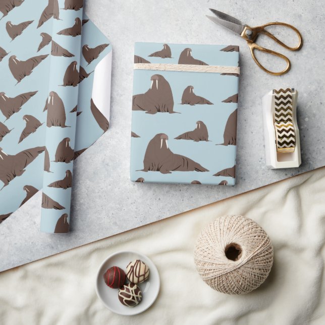 Papier Cadeau Cute Walrus Motif (Artisanat)