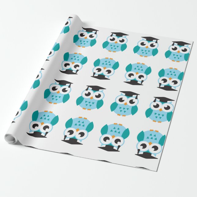 Papier Cadeau Cute wise owl (Déroulé)
