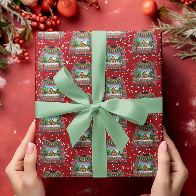 Papier Cadeau Cute Xmas en pain d'épice Maison laide de Noël (Créateur téléchargé)