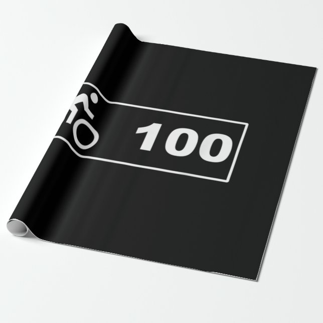 Papier Cadeau Cyclisme - Century Ride 100 (Déroulé)