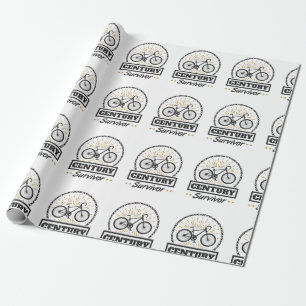 Papier Cadeau Cyclisme Survivant du siècle 100 Miles Course Vélo