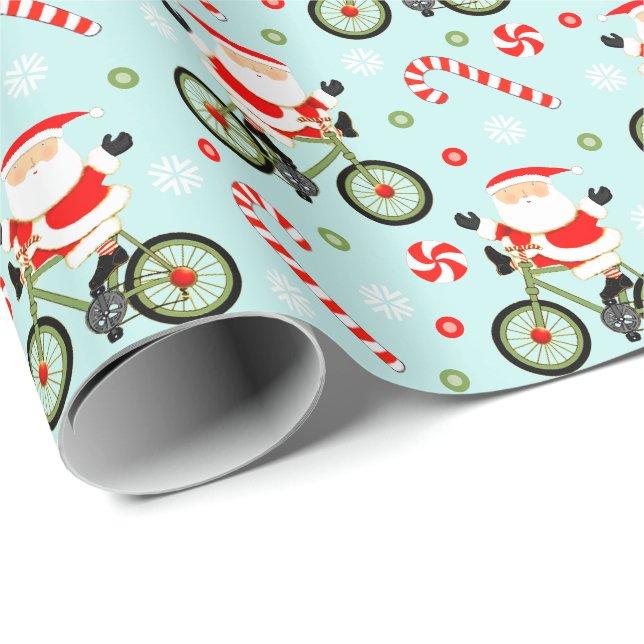 Papier Cadeau Cycliste Vacances Vacances Cadeau (Coin rond)
