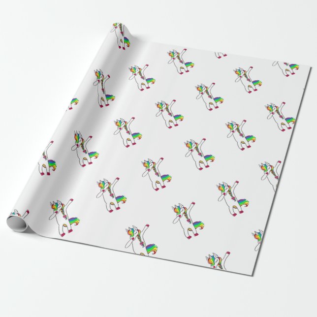 Papier Cadeau Dab licorne (Déroulé)