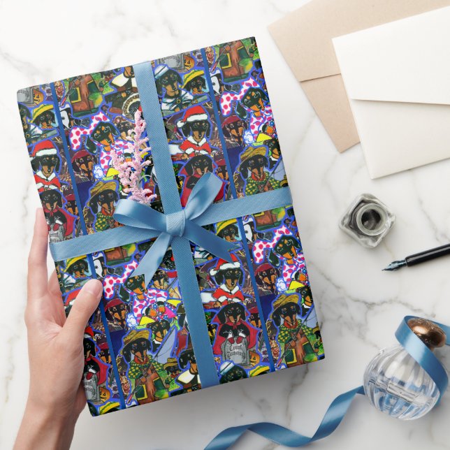Papier Cadeau Dachshund Cartoons (Cadeaux)