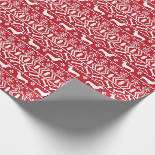 Papier Cadeau Dachshund Fair Isle Christmas Cadeau