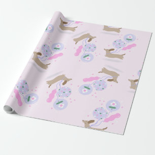 Papier Cadeau Dachshund Lovers Chien Chiot Chiot Ballons d'anniv