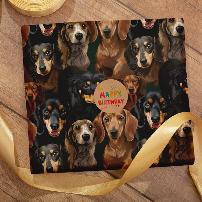 Papier Cadeau Dachshund ...motif transparent (Créateur téléchargé)