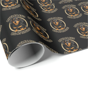 Papier Cadeau Dachshund petites jambes grande attitude