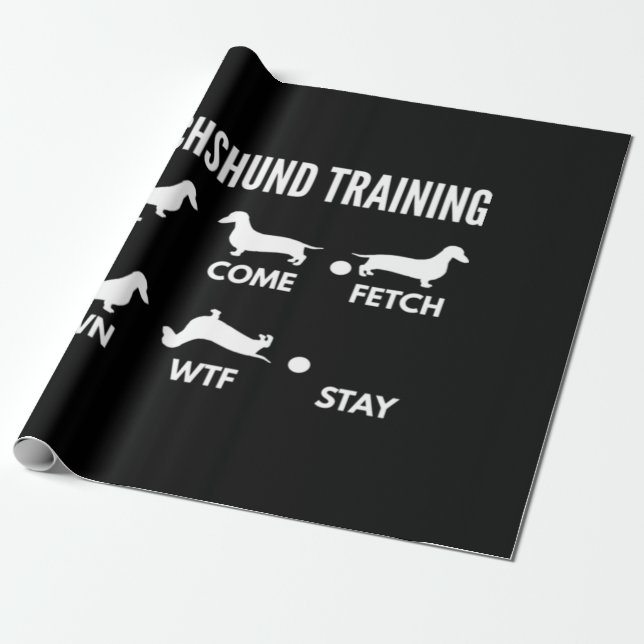 Papier Cadeau Dachshund Training Dachshund Dog (Déroulé)