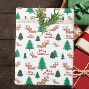 Papier Cadeau Dachshund Winter Wonderland Cadeau de Noël