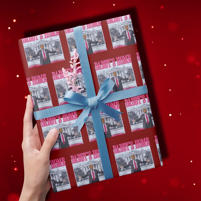Papier Cadeau Daddy's Home Trump Pink Gift Wrap (Créateur téléchargé)