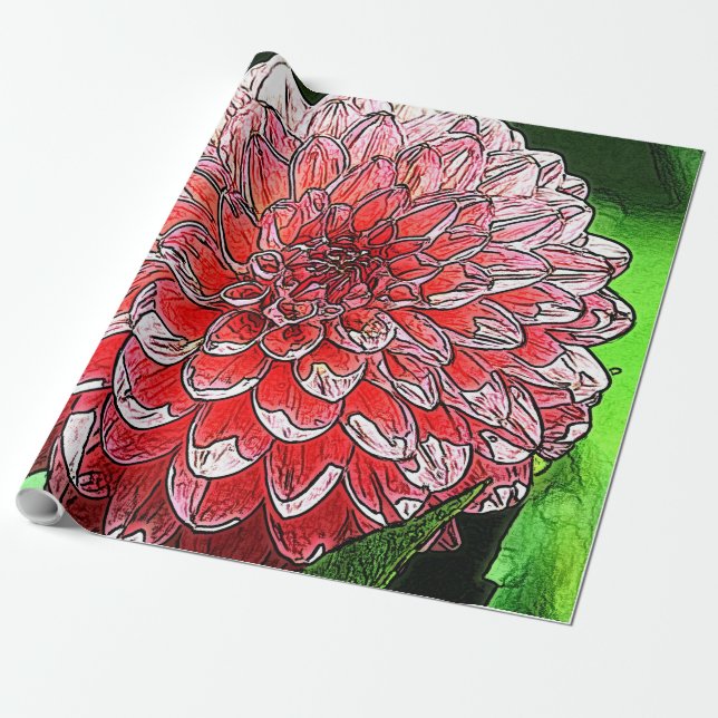 Papier Cadeau dahlia_2015_0602 (Déroulé)