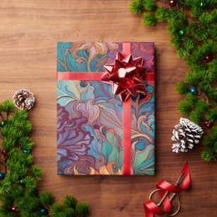 Papier Cadeau Dahlia Tapisserie florale