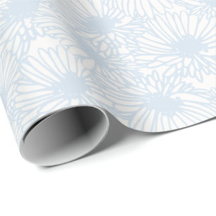 Papier Cadeau Daisy Blooms - Bleu Poudre