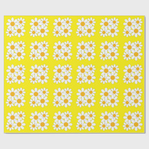 Papier Cadeau Daisy Lumineuse et Audacieuse