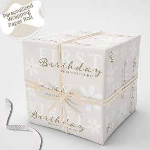 Papier Cadeau Daisy Premier anniversaire Fête à thème
